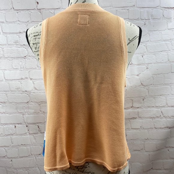 NWT Luv Surf Waffle Knit Crop Tank Peach XS to Large - Picture 5 of 12